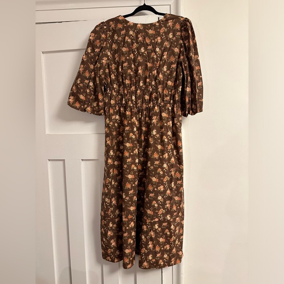 Tuckernuck Rosewood Chintz Marlena Dress, Floral Puff-Sleeve Midi - Size XL - Picture 3 of 6